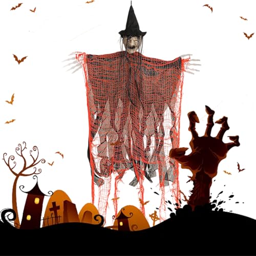 Nhujevkom Halloween Hexen Deko-Ornamente - Gruselige Party-Deko Für Draußen | Schaurige Wohnaccessoires Für Halloween Feiertags-Partyzubehör Außenbereich Garten Vorgarten Geisterhaus Rasen von Nhujevkom