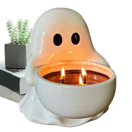 Nhujevkom Halloween Kerzenhalter | Feiertagsgespenster Kerzenleuchter Esstischdekoration | Deko Mittelstück Für Innenbereich Küche Wohnzimmer Schlafzimmer Festtafel von Nhujevkom
