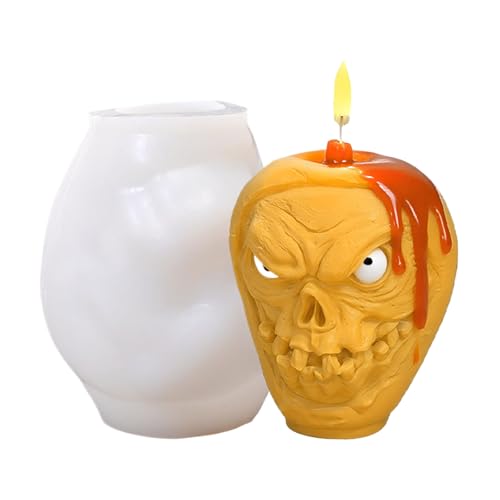 Nhujevkom Halloween Silikonformen | Silikonform Für Aromatherapie Kerzen - Gips Handwerkform Mit Einfacher Entnahme Für Halloween Deko Und Aromatherapie von Nhujevkom