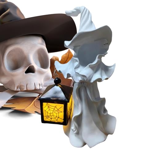 Nhujevkom Hexenfigur | Halloween Figurine Gruselige Hexe Mit Laterne | Wohnaccessoires Tischdekoration Für Feier Wohnzimmer Schlafzimmer Kamin Nhujevkom Hexenfigur | Halloween Figurine Gruselige Hexe Mit Laterne | Wohnaccessoires Tischdekoration Für Feier Wohnzimmer Schlafzimmer Kamin von Nhujevkom