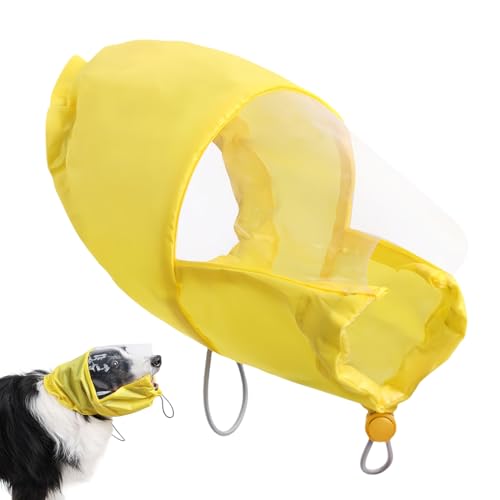 Nhujevkom Hund Dusch Ohrenschutz,Wasserdichter Hundeohrenschutz mit Beruhigender Haube - Elastische Hundebademütze Für Spaziergang Regentage von Nhujevkom