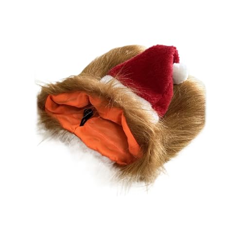 Nhujevkom Hund Weihnachtshut | Hund Christmashut Roter Tierhut,Haustier Kostüm Für Wintertage Nacht Draußen Familie Freunde Kinder von Nhujevkom