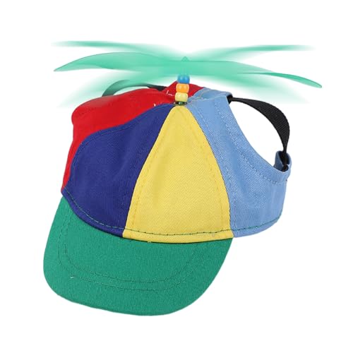 Nhujevkom Hundehut - Welpenhut | Bequeme Kopfbedeckung mit Sonnenschutz in Regenbogenfarben für kleine Rassen und große Katzen als Foto Requisiten für Sommer Party und Garten von Nhujevkom