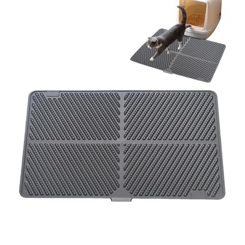 Nhujevkom Katzentoilettenmatte, faltbare, wasserdichte Matte, extra großer Teppich, Kätzchenzubehör für Zuhause, Innenbereich, Katzenfütterung, Boden, Wohnraum von Nhujevkom