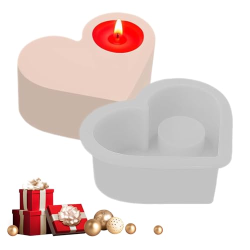 Nhujevkom Kerzen Silikonform, Herzförmige Form Für Harz Seife Gips Kristall Handwerk, Für Handmade Dekoration Basteln Geschenkideen Hochzeit Valentinstag von Nhujevkom