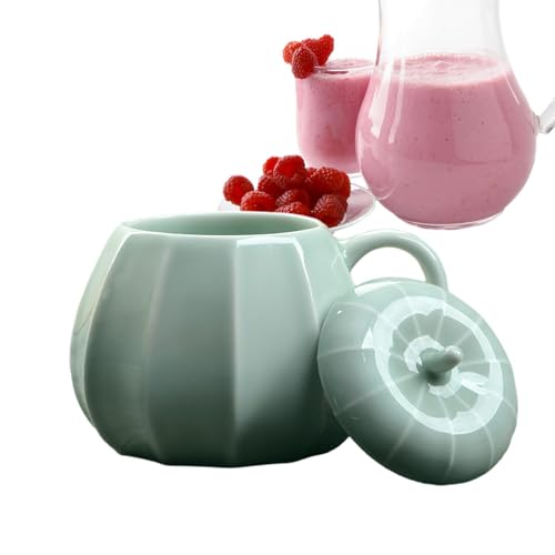 Nhujevkom Kürbis Motiv Kaffeebecher - Halloween Becher - Keramik Trinkgefäß Deko Für Ernte Herbst Geburtstagsparty Geschenkidee Frauen Männer Freunde Familie von Nhujevkom