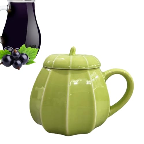 Nhujevkom Kürbis Tassen - Halloween Becher | Keramik Trinkgefäß Deko Für Ernte Herbst Geburtstagsparty Geschenkidee Frauen Männer Freunde Familie von Nhujevkom