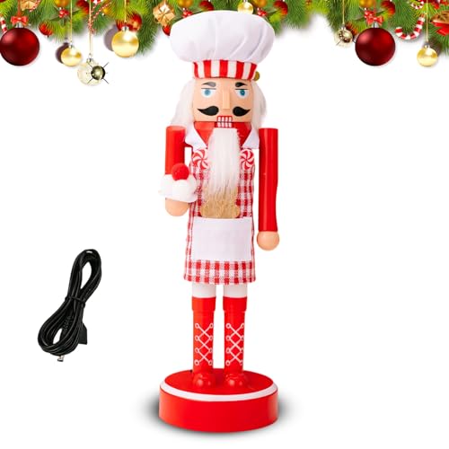 Nhujevkom Nussknacker-Weihnachtsdekoration, traditioneller Nussknacker-Soldat, beleuchtete Figuren, festliche Figuren für Urlaub, Kamin, Kaminsims, Tischdekoration, Weihnachten, Zuhause Nhujevkom Nussknacker-Weihnachtsdekoration, traditioneller Nussknacker-Soldat, beleuchtete Figuren, festliche Figuren für Urlaub, Kamin, Kaminsims, Tischdekoration, Weihnachten, Zuhause von Nhujevkom