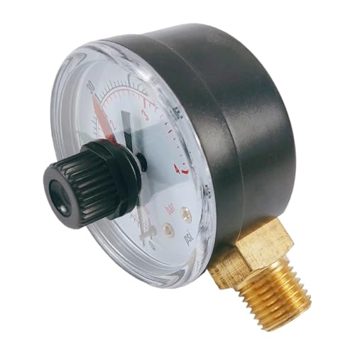 Nhujevkom Poolfilter Manometer Druck - 0-4 Bar Sandfilter Druckmesser,Wasserdichtes Messgerät Mit Doppelfarbigem Zeiger Nhujevkom Poolfilter Manometer Druck - 0-4 Bar Sandfilter Druckmesser,Wasserdichtes Messgerät Mit Doppelfarbigem Zeiger von Nhujevkom