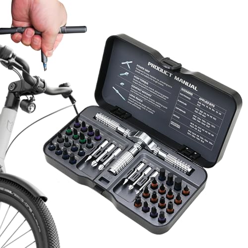 Nhujevkom Ratschen-Schraubendreher-Set, Möbel-Treiber-Bit-Set, 40-in-1, ergonomisch, magnetisch, Ratschen-Schraubendreher-Set für Elektriker, Bau, Holzbearbeitung, Industrie, Elektronik Nhujevkom Ratschen-Schraubendreher-Set, Möbel-Treiber-Bit-Set, 40-in-1, ergonomisch, magnetisch, Ratschen-Schraubendreher-Set für Elektriker, Bau, Holzbearbeitung, Industrie, Elektronik von Nhujevkom