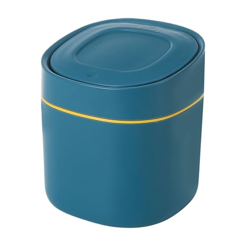 Nhujevkom Schreibtisch Mülleimer - Druck-Öffnen Schreibtisch Mülleimer - Platzsparend Aufbewahrungsbox Papierkorb Für Badezimmer Schlafzimmer Studentenzimmer von Nhujevkom