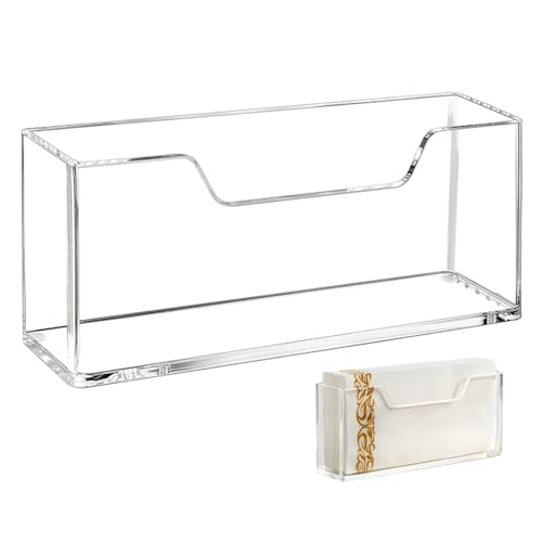 Nhujevkom Serviettenhalter, Acryl-Serviettenhalter, aufrechte Papieraufbewahrung, transparenter Taschentuchspender, Handtuch-Aufbewahrung, Organizer, Esstisch-Dekoration für Zuhause, Party, Café von Nhujevkom