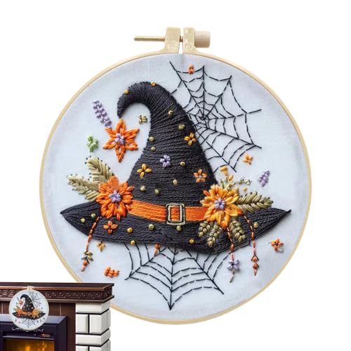 Nhujevkom Stickset für Anfänger – Halloween-Sticksets für Anfänger, Muster, Basteln, Kunstprojekte, Dekoration für Erwachsene, Unisex, Ferienhaus, kreativer Ausdruck von Nhujevkom