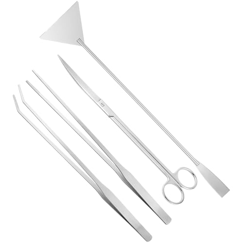 Nhujevkom Terrarium Reinigungszubehör | 4-teilige Set zur Aquarienreinigung - Lange Stahl Pinzette Schere Spatel für Pflanzen Füttern tägliche Pflege Nhujevkom Terrarium Reinigungszubehör | 4-teilige Set zur Aquarienreinigung - Lange Stahl Pinzette Schere Spatel für Pflanzen Füttern tägliche Pflege von Nhujevkom