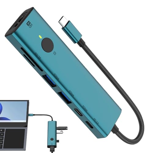 Nhujevkom USB-Hub für Laptop Hub USB3.0, tragbar, 7 Ports, 5 Gb/s Verteiler, mit Sleep-Bildschirmfunktion, für Monitor, Laptop, PC Nhujevkom USB-Hub für Laptop Hub USB3.0, tragbar, 7 Ports, 5 Gb/s Verteiler, mit Sleep-Bildschirmfunktion, für Monitor, Laptop, PC von Nhujevkom