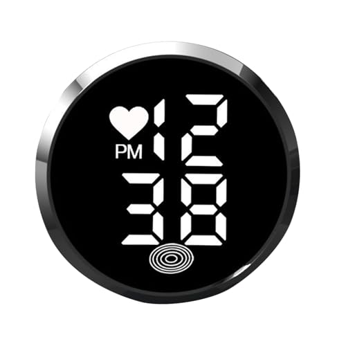 Nhujevkom Uhr Für Armaturenbrett | Motorrad Klebe Digitaluhr - Kleine LED Zeitanzeige Uhr Haftend Für Auto Lkw Motorrad Armaturenbrett Luftauslass von Nhujevkom