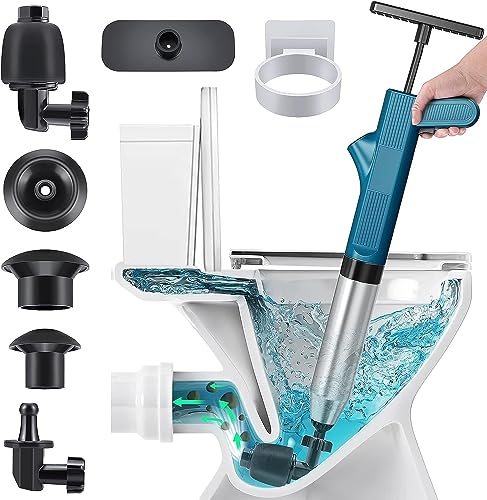 NiC IS COCNG Drucktoiletten-Entstörer, Hochdruck Toilettenkolben, Toiletten Pümpel,Rohrreiniger,WC Verstopfung Entfernen WC pümpel 4 in 1 Toilet Plunger für Toilette/Waschbecken/Badewanne/Bodenablauf von NiC IS COCNG