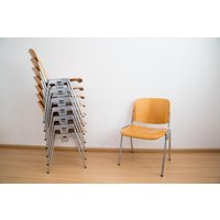 1 Von 8 Marken Stuhl, Industriemanufaktur Mauser, Minimalistisch, Smart, Vintage, Hochwertig, Stapelbar, Pflegeleicht, Holz & Metall von NiDAesclusivo
