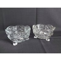 Neuwertig 1 V 2 Kristall Glas Schale 12 cm von NiDAesclusivo