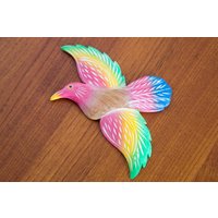 Paradies Vogel Ethno Kunst Südamerika Holz Geschnitzt Wanddekoration von NiDAesclusivo
