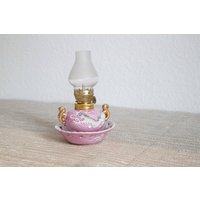 Porzellan Petroleum Lampe Handarbeit Asien Wie Neu // Porcelain Kerosene Lamp Handmade Asian Like New von NiDAesclusivo
