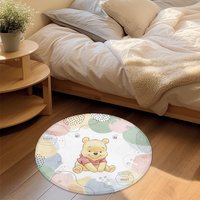 Winnie Puuh Teppich Kinderzimmer, Babyzimmer Rund, Kinderteppich Design, Runder Spielteppich Mädchen, Pooh von NiHisWelt