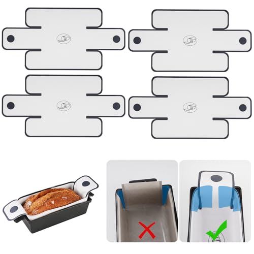 NiHome 4 Stück Silikon Backmatte für Kastenformen(Weiß) von NiHome