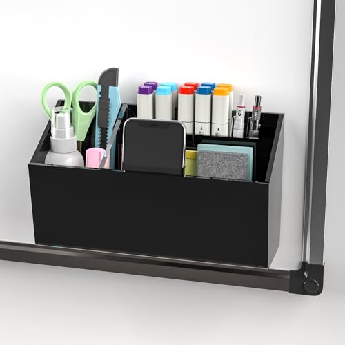 Magnetischer Stiftehalter für Whiteboard, Kühlschrank und Schließfach, Acryl-Halter mit 3 Fächern, 21cmx12cmx6cm,selbstklebend, ideal für Whiteboard Marker, Schulbedarf, Zuhause, Schule und Büro Magnetischer Stiftehalter für Whiteboard, Kühlschrank und Schließfach, Acryl-Halter mit 3 Fächern, 21cmx12cmx6cm,selbstklebend, ideal für Whiteboard Marker, Schulbedarf, Zuhause, Schule und Büro von NiOffice