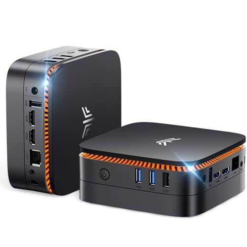 NiPoGi AK1PLUS Mini PC 16GB DDR4 1024GB M.2 SSD,Ιntel 12th Gen Alder Lake-Ν N95(Max 3,4GHz),Mini Computer mit 4K@60Hz UHD Dual Display/WiFi 5/BT4.2/RJ45,Micro PC für Geschäftsbüro, Schule,Heimkino von NiPoGi