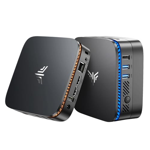 NiPoGi Mini PC Ιntel 12. Gen Alder Lake N100(Bis zu 3.4GHz,TDP 6W) 16GB DDR4/1024GB M.2 NVMe SSD,Mini Desktop PC WiFi 6/BT 5.2/RJ45,Mini Computer 4K@60HZ UHD Dual Display,Micro PC VESA für Büro/Schule von NiPoGi