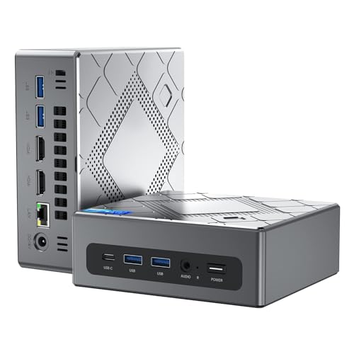 NiPoGi Mini PC Ιntel Core i5-12450H (bis zu 4,40 GHz), 16 GB (8 GB*2) DDR4 512 GB SSD Mini PC WiFi 6, Mini Desktop Computer mit Ιntel UHD Graphics 1200 MHz, BT 5.2, 2X HDMI+VGA, 4K UHD Mini Tower PC von NiPoGi