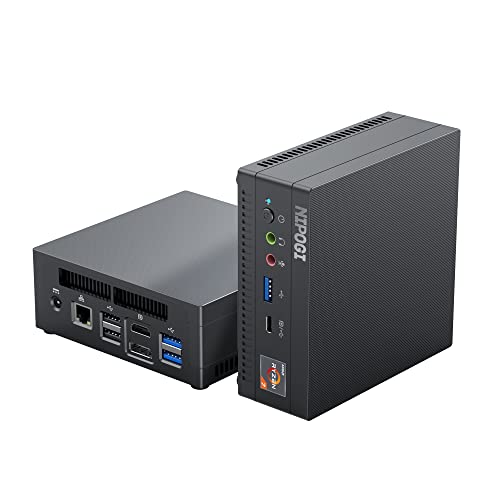 NiPoGi AM06 Mini PC АMD Ryzen 7 3750H, 16GB RAM 512GB M.2 SSD, 4K UHD Triple Display Mini Desktop Computer Unterstützung 2.5" SSD/HDD, RJ45-LAN, Dual WiFi, BT 4.2 von NiPoGi