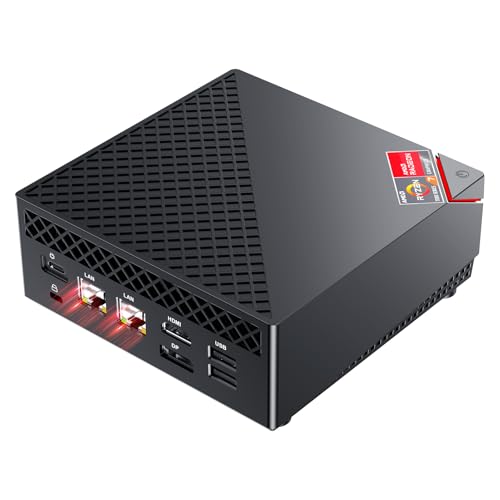 NiPoGi AM06 PRO Mini PC АMD Ryzen 7 7730U (8C/16T, bis zu 4,5 GHz), 16 GB DDR4 512 GB M.2 SSD Mini Desktop Computer WiFi 6, АMD Radeon Grafik 2000 MHz, 4K-Dreifachdisplay, Dual-LAN, DP/HDMI 2.0/Typ-C von NiPoGi