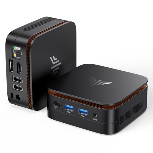 NiPoGi E1 Mini PC Intel Twin Lake N150(Aufgerüstet N100) Unterstützt W-11 Pro 8 GB RAM 256 GB M.2 SSD, Mini-Desktop-Computer 4K@60HZ UHD Dual Display HDMI+DP 1.4/Dual Bande WiFi/BT4.2/RJ45/VESA von NiPoGi