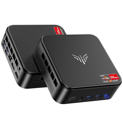NiPoGi E3B Mini PC AMD Ryzen 7 7730U(Bis zu 4,5GHz) 16GB DDR4 512GB SSD mit Radeon Graphics Micro Desktop Computer Für Büro/Heimkino/Meeting/Business/Trip |WiFi 6|BT 5.2|USB3.2 von NiPoGi