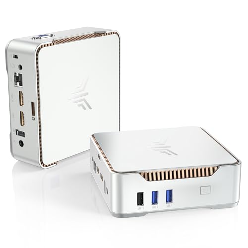 NiPoGi GK3 Plus Mini PC, Ιntel Alder Lake-N97(bis zu 3,6 GHz), 16 GB DDR4 512 GB M.2 SSD Mini Desktop Computer, 4K UHD Triple Display, 2X HDMI 2.0, Dual-WiFi, VESA-Halterung für Schule, Büro, Zuhause von NiPoGi