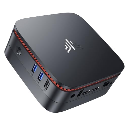 NiPoGi AK1PLUS Mini PC Ιntel Alder Lake-Ν97(4C/4T, bis 3,6 GHz)16GB DDR4 512GB M.2 NVMe SSD(Max 2TB), Mini Computer 2.4+5G WiFi 6/BT4.2/Gigabit Ethernet/4K@60Hz UHD Dual Display, Mini Desktop PC Büro von NiPoGi