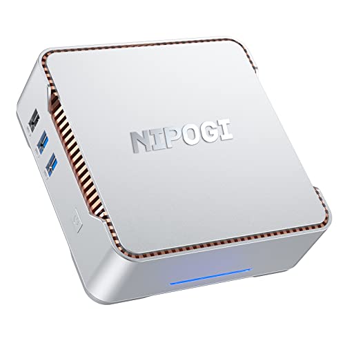 NiPoGi Mini PC J4125,16GB DDR4 256GB SSD Mini Computer Support 2.5-Inch SATA SSD/HDD,Dual Displays, 2,4/5G WiFi,Small PC for Business/Home von NiPoGi