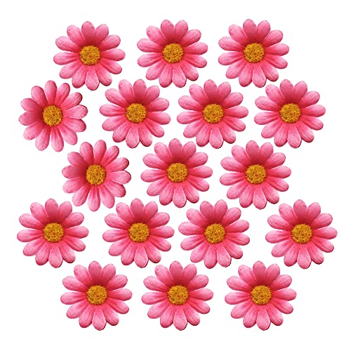 Niaciswe 100 Stück Künstliche Blütenköpfe Rosa Kunstgerbera Künstliche Deko Blumen Kunstblumen Köpfe Kunstblumen Gänseblümchen Gefälschte Kleine Blumen für Hochzeit Party Heimdekoration von Niaciswe