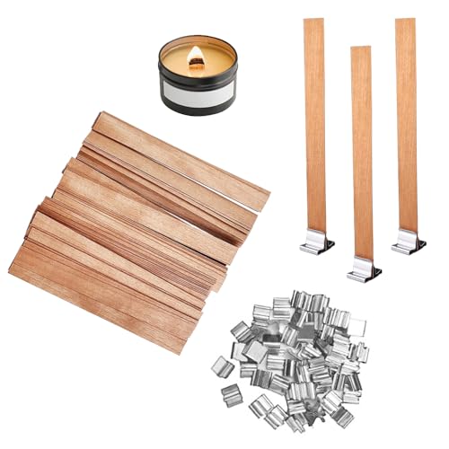 Niaciswe Holzdocht 100 Stück Holz Kerzendochte für die Kerzenherstellung Niaciswe Holzdocht 100 Stück Holz Kerzendochte für die Kerzenherstellung von Niaciswe