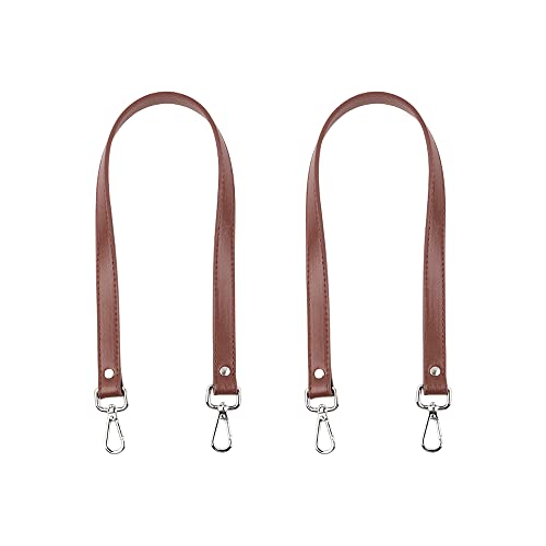 Niaciswe Leder Ersatzgriffe 2 Stück Ledertasche Griffe Damen Taschengriffe 60cm Handtasche Griff Zubehör Ersatz Braun für Taschenriemen Ersatz Handtaschen Taschen DIY Taschengriffe von Niaciswe