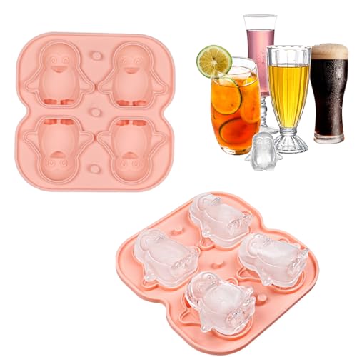 Niaciswe Silikon Eiswürfelform Pinguin 2 Stück Niedliche 3D Pinguin Eiswürfelformen 3D-Pinguin-Eiswürfelformen Silikon Eiswürfel Form Pinguin-Form Eiswürfelform mit Pinguinen für Cocktail, Saft (Rosa) Niaciswe Silikon Eiswürfelform Pinguin 2 Stück Niedliche 3D Pinguin Eiswürfelformen 3D-Pinguin-Eiswürfelformen Silikon Eiswürfel Form Pinguin-Form Eiswürfelform mit Pinguinen für Cocktail, Saft (Rosa) von Niaciswe