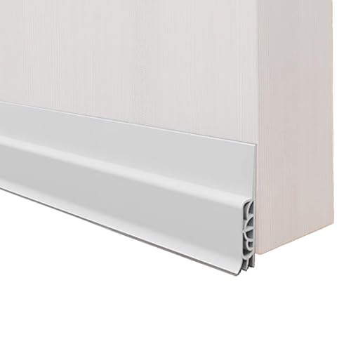 Niaciswe Türdichtung Zugluftstopper für Türen 1M Silikon Türselbstklebend Haustür Dichtung Einfach Angebracht Türstopper Schalldichtung Luftzugstopper Zugluftstopper für Staubschut Insekten (Weiß) von Niaciswe