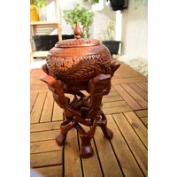 Deko Ständer Aus Holz Mit Töpfchen Wohneinrichtung Handgemachte von NiamaHandwerk