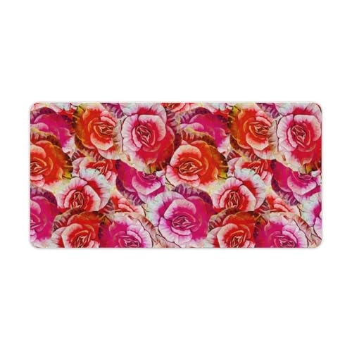 Großes Gaming-Mauspad, Begonien-Blumen-Druck, Schreibtischmatte, rutschfeste wasserdichte Gummiunterseite, verlängerte lange Schreibtischunterlage, Tastaturmatte, Mauspads, Schreibtischzubehör für Großes Gaming-Mauspad, Begonien-Blumen-Druck, Schreibtischmatte, rutschfeste wasserdichte Gummiunterseite, verlängerte lange Schreibtischunterlage, Tastaturmatte, Mauspads, Schreibtischzubehör für von Niapessel