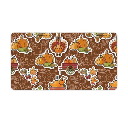 Großes Gaming-Mauspad, Cartoon-Truthahn-Kürbis-Druck, Schreibtischmatte, rutschfeste wasserdichte Gummiunterseite, verlängerte lange Tastaturmatte, Schreibtischzubehör für Gaming, Büro und Zuhause, 40 Großes Gaming-Mauspad, Cartoon-Truthahn-Kürbis-Druck, Schreibtischmatte, rutschfeste wasserdichte Gummiunterseite, verlängerte lange Tastaturmatte, Schreibtischzubehör für Gaming, Büro und Zuhause, 40 von Niapessel