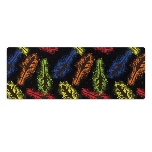Großes Gaming-Mauspad, Chamäleon-Grunge-Design, Schreibtischmatte, rutschfest, wasserdicht, Gummiunterseite, verlängerte lange Tastaturmatte, Schreibtischzubehör für Gaming, Büro und Zuhause, 30 x 80 von Niapessel