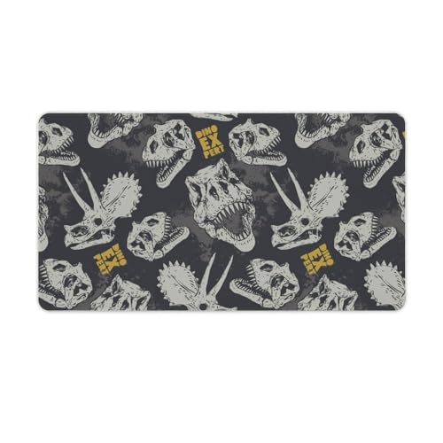 Großes Gaming-Mauspad, Dinosaurier-Totenkopf-Druck, Schreibtischmatte, rutschfeste, wasserdichte Gummiunterseite, verlängerte lange Tastaturmatte, Schreibtischzubehör für Gaming, Büro und Zuhause, 40 Großes Gaming-Mauspad, Dinosaurier-Totenkopf-Druck, Schreibtischmatte, rutschfeste, wasserdichte Gummiunterseite, verlängerte lange Tastaturmatte, Schreibtischzubehör für Gaming, Büro und Zuhause, 40 von Niapessel