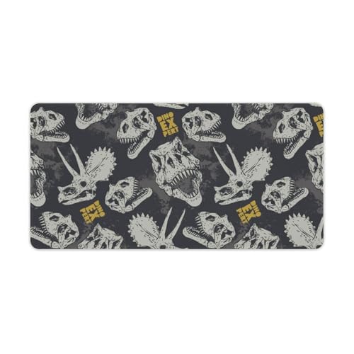 Großes Gaming-Mauspad, Dinosaurier-Totenkopf-Druck, Schreibtischmatte, rutschfeste, wasserdichte Gummiunterseite, verlängerte lange Tastaturmatte, Schreibtischzubehör für Gaming, Büro und Zuhause, 30 Großes Gaming-Mauspad, Dinosaurier-Totenkopf-Druck, Schreibtischmatte, rutschfeste, wasserdichte Gummiunterseite, verlängerte lange Tastaturmatte, Schreibtischzubehör für Gaming, Büro und Zuhause, 30 von Niapessel