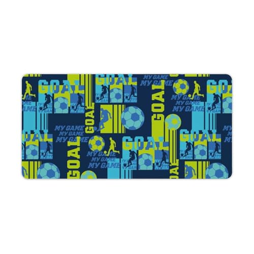Großes Gaming-Mauspad, Fußball-Druck, Schreibtischmatte, rutschfeste wasserdichte Gummiunterseite, verlängerte lange Tastaturmatte, Schreibtischzubehör für Gaming, Büro und Zuhause, 30 x 60 cm Großes Gaming-Mauspad, Fußball-Druck, Schreibtischmatte, rutschfeste wasserdichte Gummiunterseite, verlängerte lange Tastaturmatte, Schreibtischzubehör für Gaming, Büro und Zuhause, 30 x 60 cm von Niapessel
